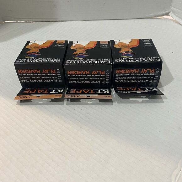 KT Tape Elastic Sports Tape Lot Of 3 Read - Picture 4 of 4